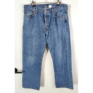 Vintage Levis 501xx Jeans Mens 32x28 Blue Denim Pants Button Fly Y2K Faded Work
